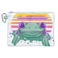 Frog Animal Sun Amphibian Figure Digital Art Canvas Cosmetic Bag (xl) by Wegoenart