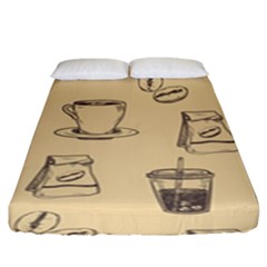 Coffee-56 Fitted Sheet (king Size) by nateshop