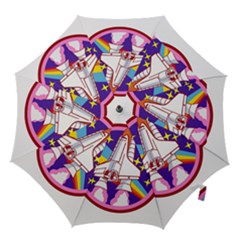 Badge Patch Pink Rainbow Rocket Hook Handle Umbrellas (large) by Salman4z