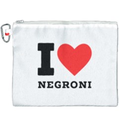I Love Negroni Canvas Cosmetic Bag (xxxl) by ilovewhateva