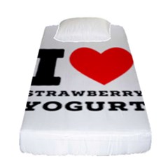I Love Strawberry Yogurt Fitted Sheet (single Size) by ilovewhateva