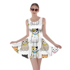 Cat Kitten Seamless Pattern Skater Dress by Salman4z