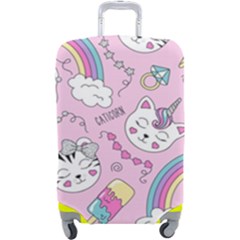 Beautiful-cute-animals-pattern-pink Luggage Cover (large) by Salman4z