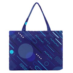 Classic-blue-background-abstract-style Zipper Medium Tote Bag by Salman4z