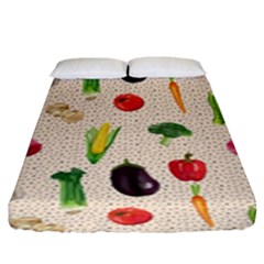 Vegetables Fitted Sheet (king Size) by SychEva