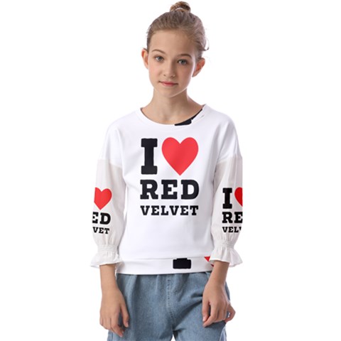 I Love Red Velvet Kids  Cuff Sleeve Top by ilovewhateva