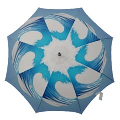 Wave Tsunami Tidal Wave Ocean Sea Water Hook Handle Umbrellas (large) by Ravend