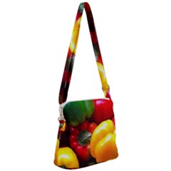 Colorful Capsicum Zipper Messenger Bag by Sparkle