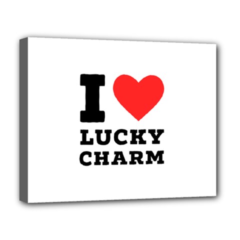I Love Lucky Charm Deluxe Canvas 20  X 16  (stretched) by ilovewhateva