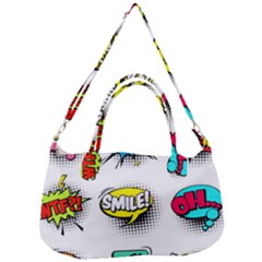 Set-colorful-comic-speech-bubbles Removable Strap Handbag by Salman4z