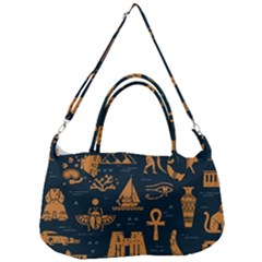 Dark-seamless-pattern-symbols-landmarks-signs-egypt Removable Strap Handbag by Salman4z