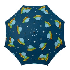 Seamless-pattern-ufo-with-star-space-galaxy-background Golf Umbrellas by Salman4z