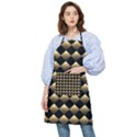 Golden Chess Board Background Pocket Apron View1