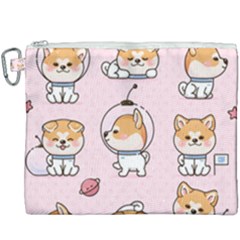 Set-kawaii-smile-japanese-dog-akita-inu-cartoon Canvas Cosmetic Bag (xxxl) by Salman4z