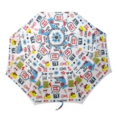 Monster-cool-seamless-pattern Folding Umbrellas by Salman4z