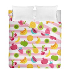 Tropical-fruits-berries-seamless-pattern Duvet Cover Double Side (full/ Double Size) by Salman4z