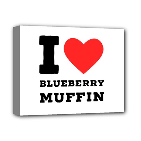 I Love Blueberry Muffin Deluxe Canvas 14  X 11  (stretched) by ilovewhateva