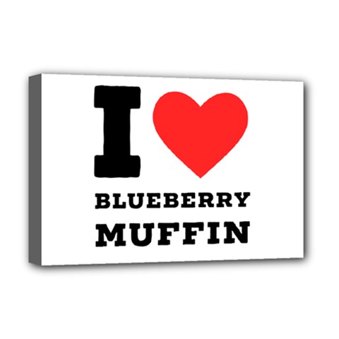 I Love Blueberry Muffin Deluxe Canvas 18  X 12  (stretched) by ilovewhateva