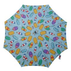 Cute-kawaii-ice-cream-seamless-pattern Hook Handle Umbrellas (small) by Salman4z