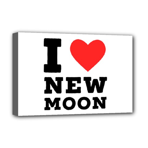 I Love New Moon Deluxe Canvas 18  X 12  (stretched) by ilovewhateva