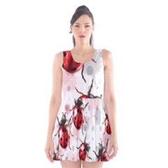 Ladybugs-pattern-texture-watercolor Scoop Neck Skater Dress by Salman4z