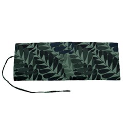 Background Pattern Leaves Texture Design Wallpaper Roll Up Canvas Pencil Holder (s) by pakminggu