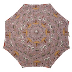Mushrooms Autumn Fall Pattern Seamless Decorative Straight Umbrellas by pakminggu