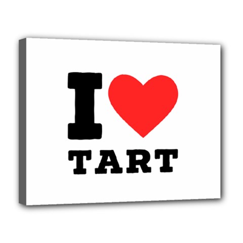 I Love Tart Canvas 14  X 11  (stretched) by ilovewhateva