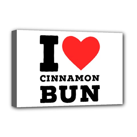I Love Cinnamon Bun Deluxe Canvas 18  X 12  (stretched) by ilovewhateva