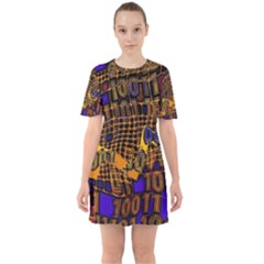 Binary Code Transformation Sixties Short Sleeve Mini Dress by pakminggu