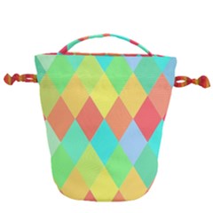 Low Poly Triangles Drawstring Bucket Bag by danenraven