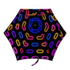 Pattern Background Structure Black Mini Folding Umbrellas by danenraven