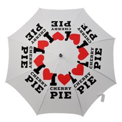 I Love Cherry Pie Hook Handle Umbrellas (small) by ilovewhateva