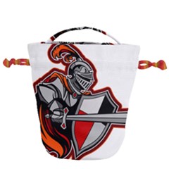 Knight Shield Sword Shield Fictional Character Drawstring Bucket Bag by danenraven