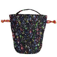 Illustration Universe Star Planet Drawstring Bucket Bag by danenraven