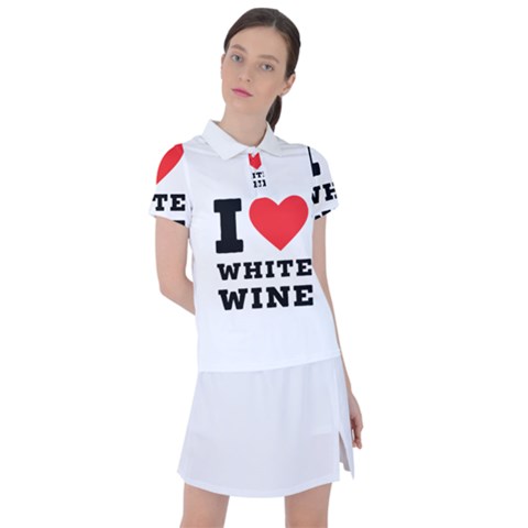 I Love White Wine Women s Polo Tee by ilovewhateva