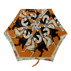 Vintage Poster Ad Retro Design Mini Folding Umbrellas by Mog4mog4