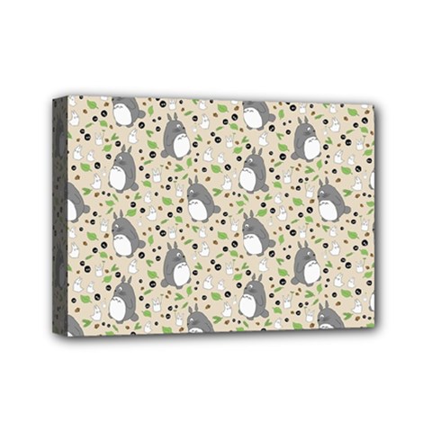 Pattern My Neighbor Totoro Mini Canvas 7  X 5  (stretched) by Mog4mog4