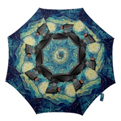 Star Starship The Starry Night Van Gogh Hook Handle Umbrellas (small) by Mog4mog4