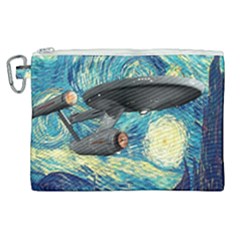 Star Starship The Starry Night Van Gogh Canvas Cosmetic Bag (xl) by Mog4mog4
