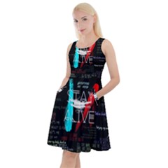 Stay Alive Knee Length Skater Dress With Pockets by Bakwanart