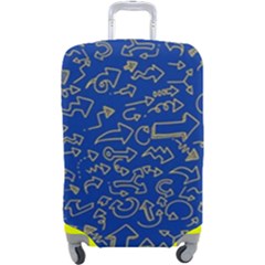 Arrows Doodles Drawing Background Sketch Direction Luggage Cover (large) by 99art