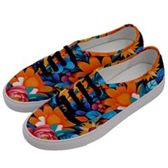 Flowers Bloom Spring Colorful Artwork Decoration Men s Classic Low Top Sneakers by 99art