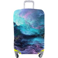 Abstract Graphics Nebula Psychedelic Space Luggage Cover (large) by 99art