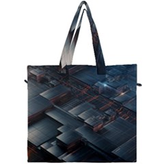 Architectural Design Abstract 3d Neon Glow Industry Canvas Travel Bag by 99art