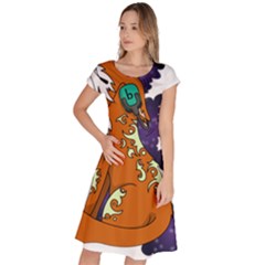 Fuchs-comic-music-wild-animal-cute Classic Short Sleeve Dress by 99art