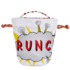 Comic-noise-paleness-explosion Drawstring Bucket Bag by 99art