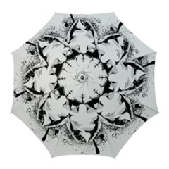 Graphic-design-vector-skull Golf Umbrellas by 99art