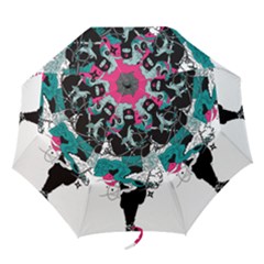 Japan Ninja-japanese-samurai-color- Folding Umbrellas by 99art