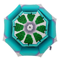 Crystal-ball-sphere-cartoon Color Background Hook Handle Umbrellas (large) by 99art
